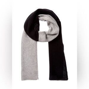 NWT 100% Cashmere Black and Gray Scarf